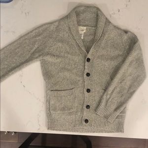 Crewcut cowl neck button down sweater